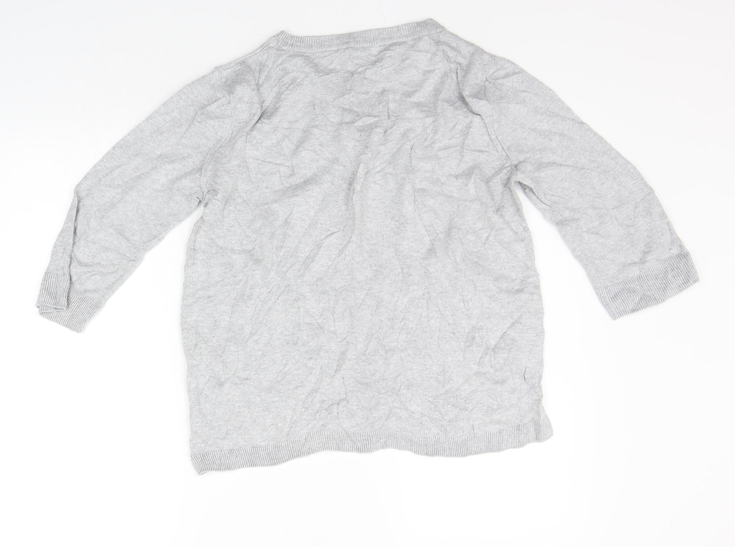 Marks and Spencer Womens Grey Houndstooth  Pullover Jumper Size 12