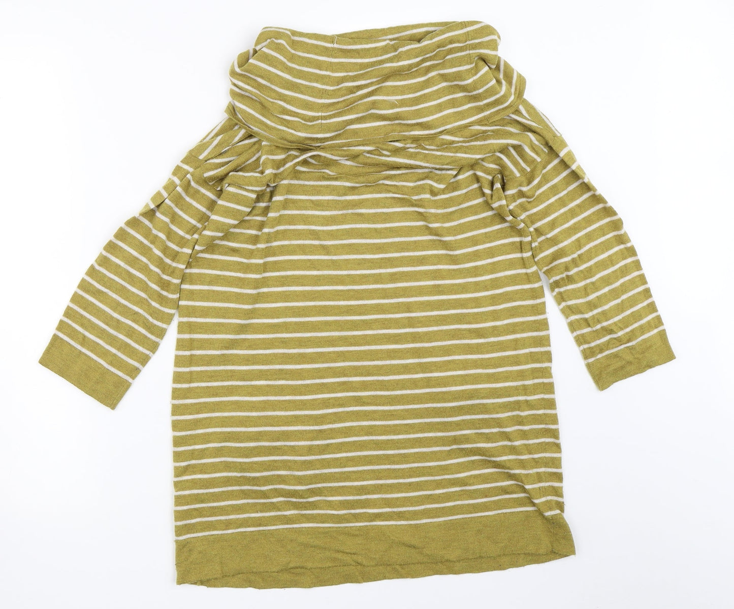 Wallis Womens Green Striped  Pullover Jumper Size S