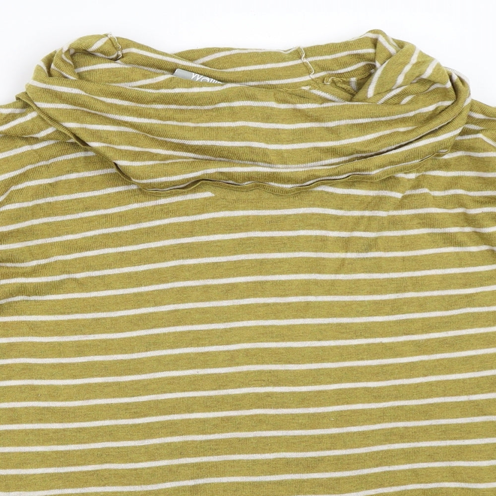 Wallis Womens Green Striped  Pullover Jumper Size S