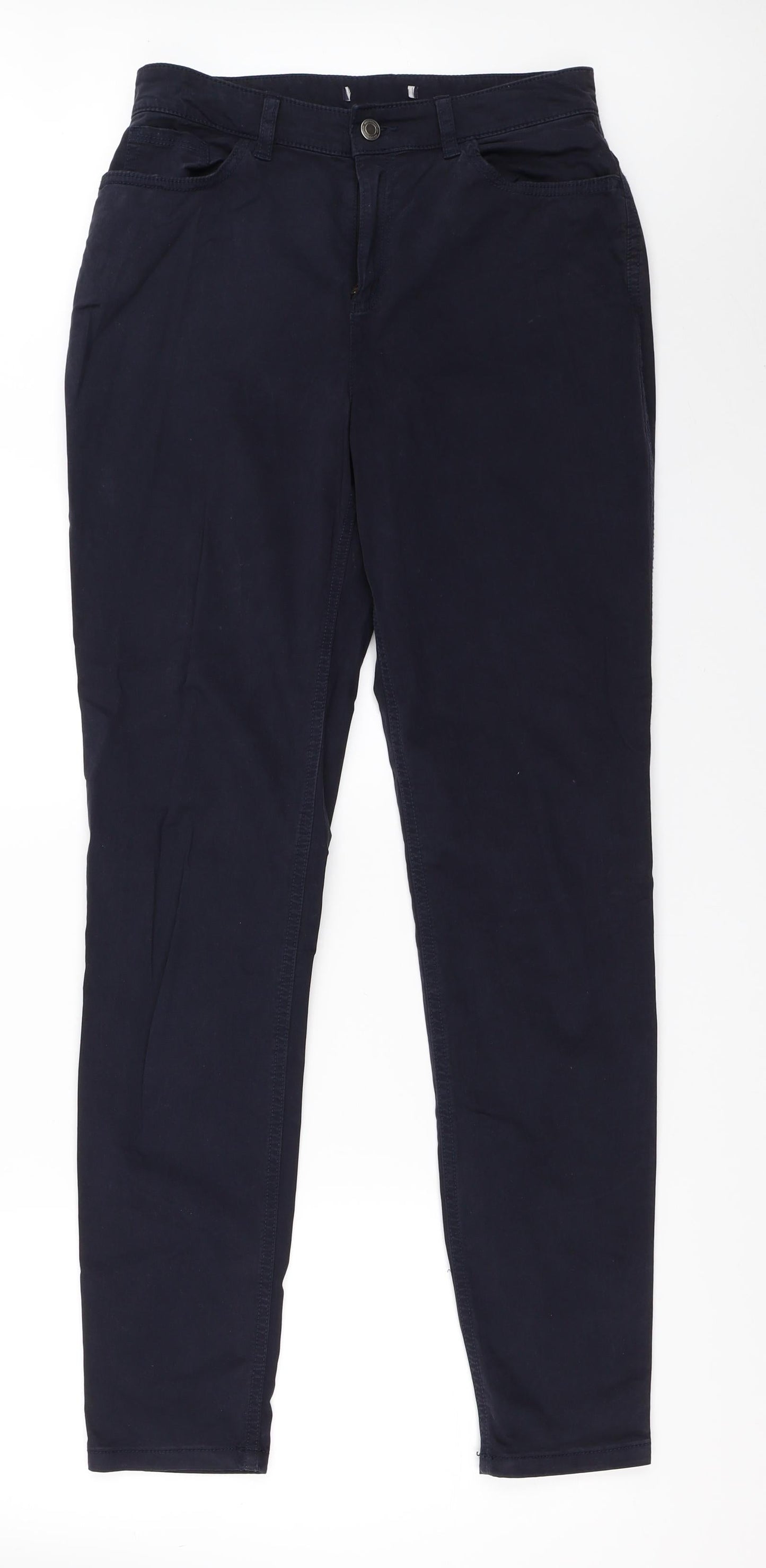 Marks and Spencer Womens Blue   Chino Trousers Size 29 in L31 in