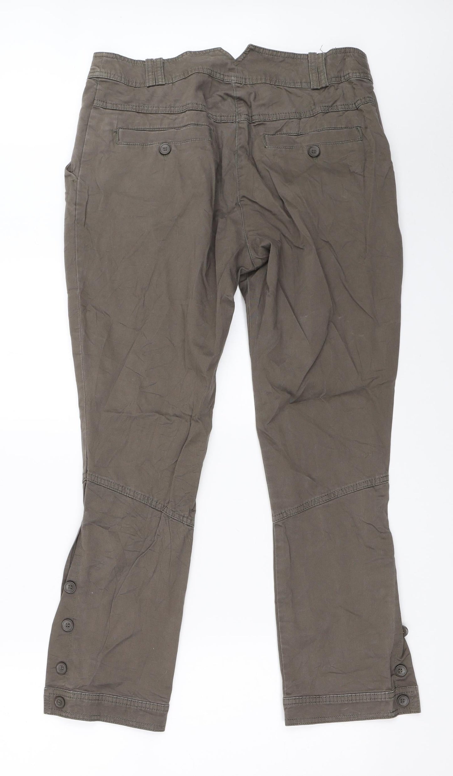 H&M Womens Green   Cargo Trousers Size 40 L27.5 in