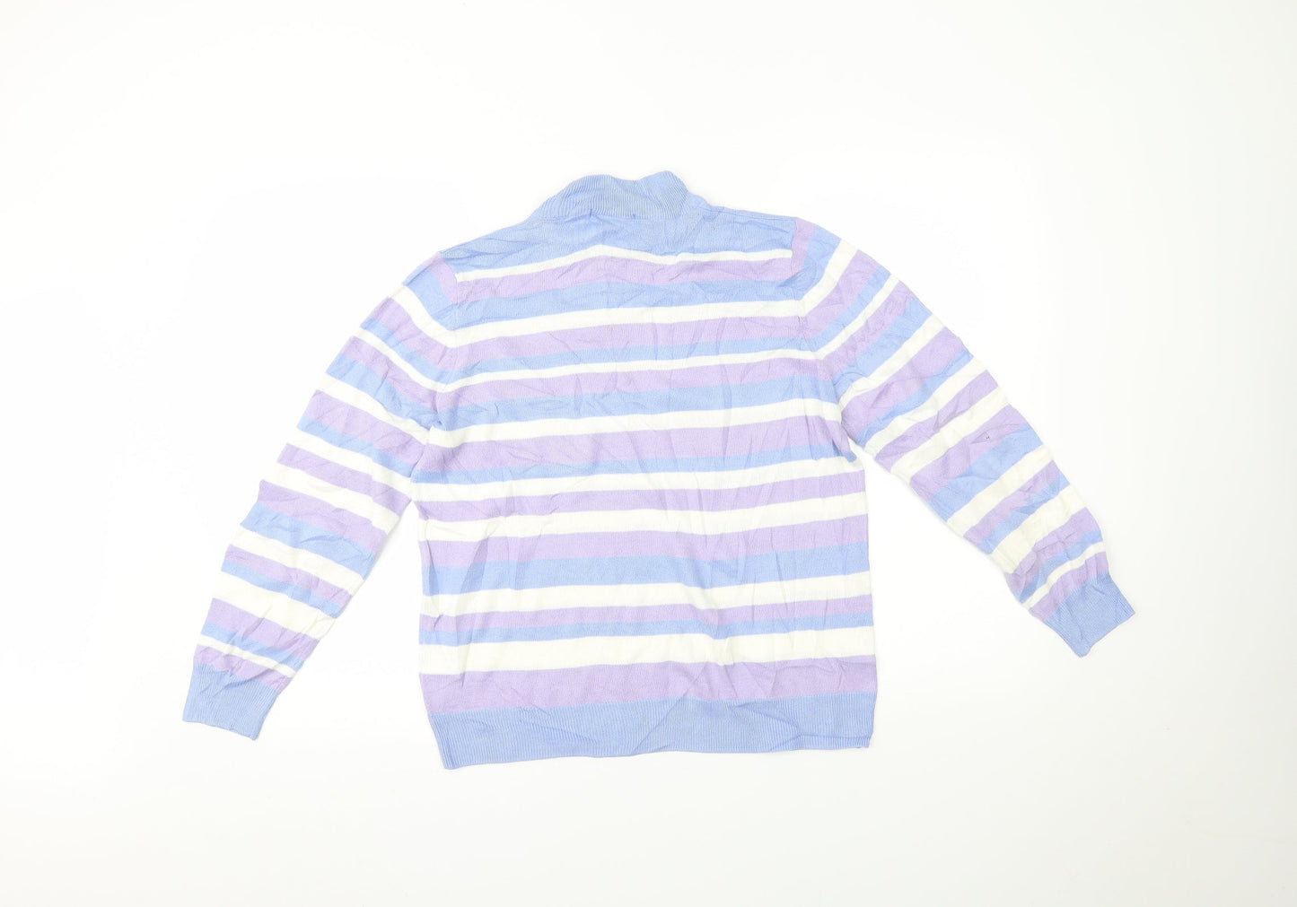 Marks and Spencer Womens Blue Striped  Basic Blouse Size 14