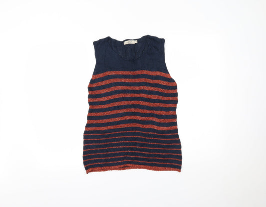 Nada del Riccio Womens Multicoloured Striped  Basic Tank Size M