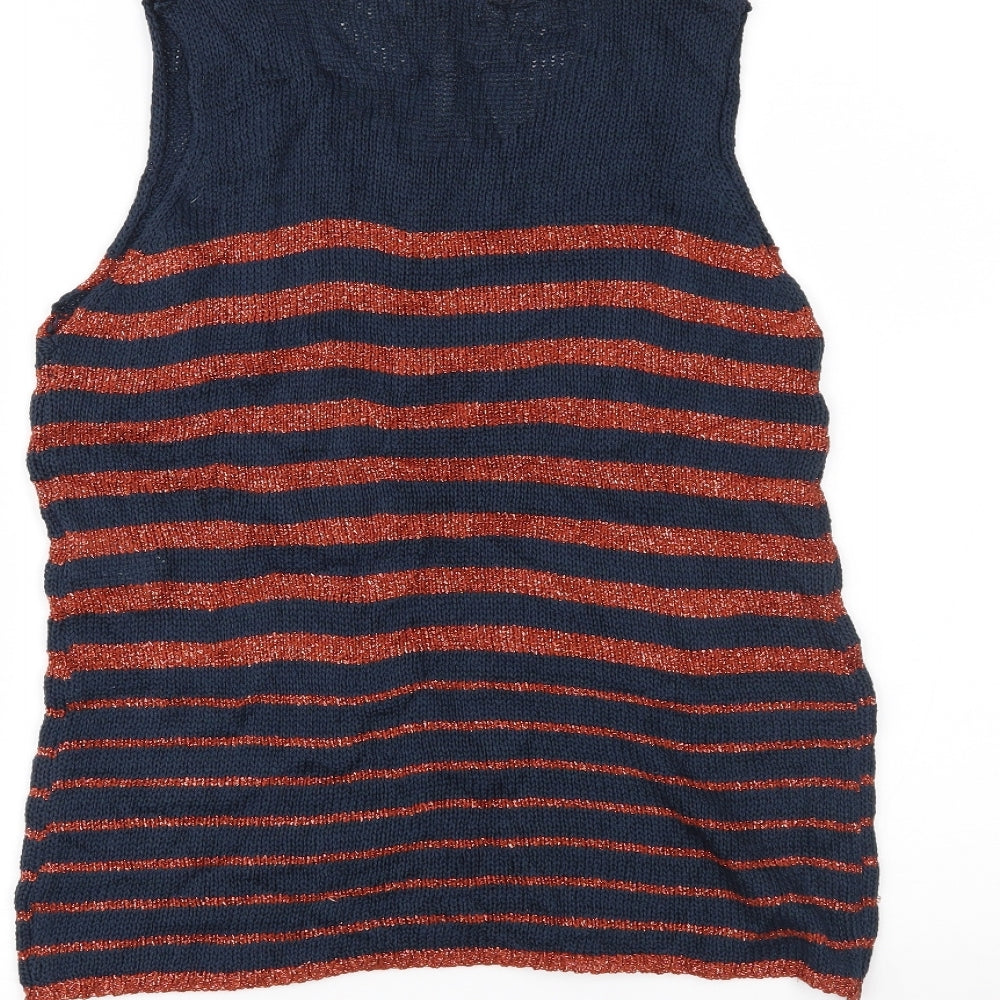 Nada del Riccio Womens Multicoloured Striped  Basic Tank Size M