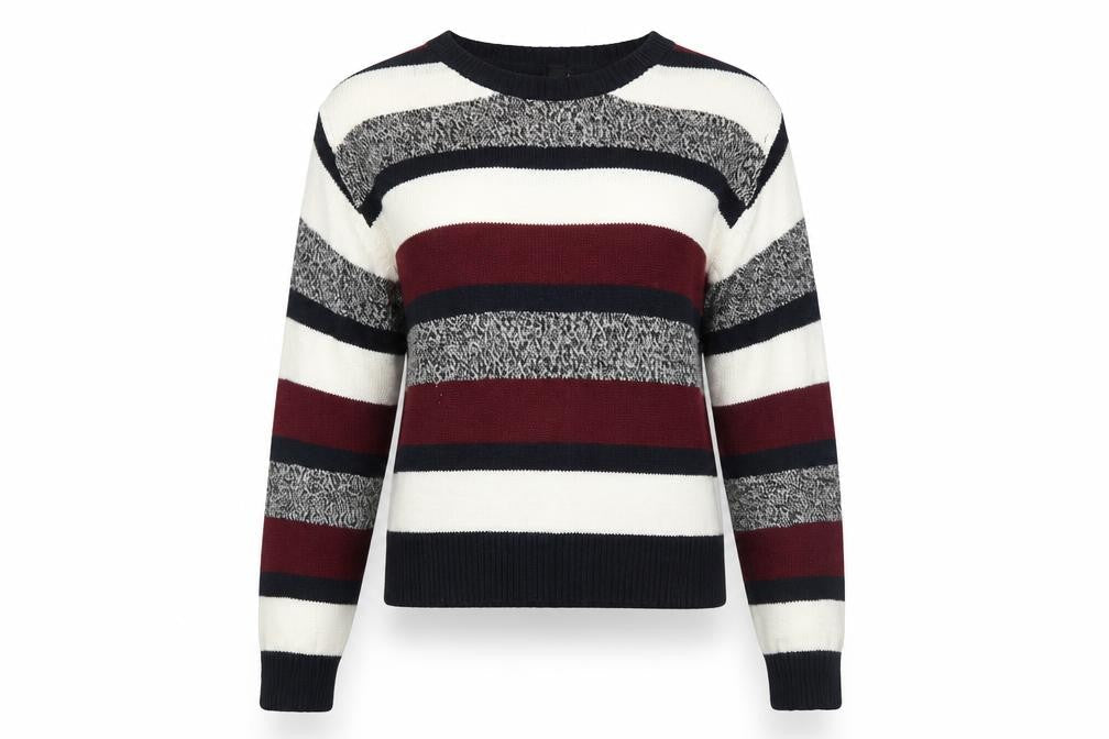 H&M Womens Multicoloured Striped  Pullover Jumper Size M