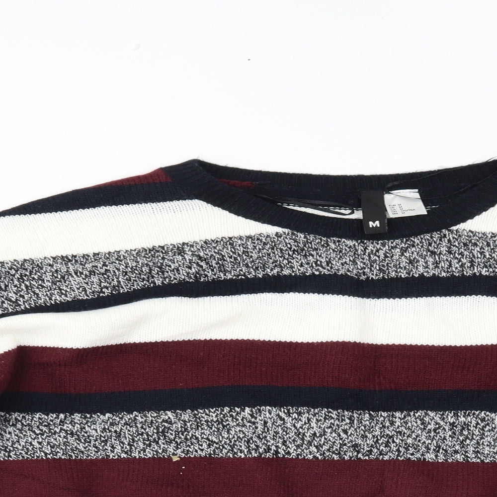 H&M Womens Multicoloured Striped  Pullover Jumper Size M