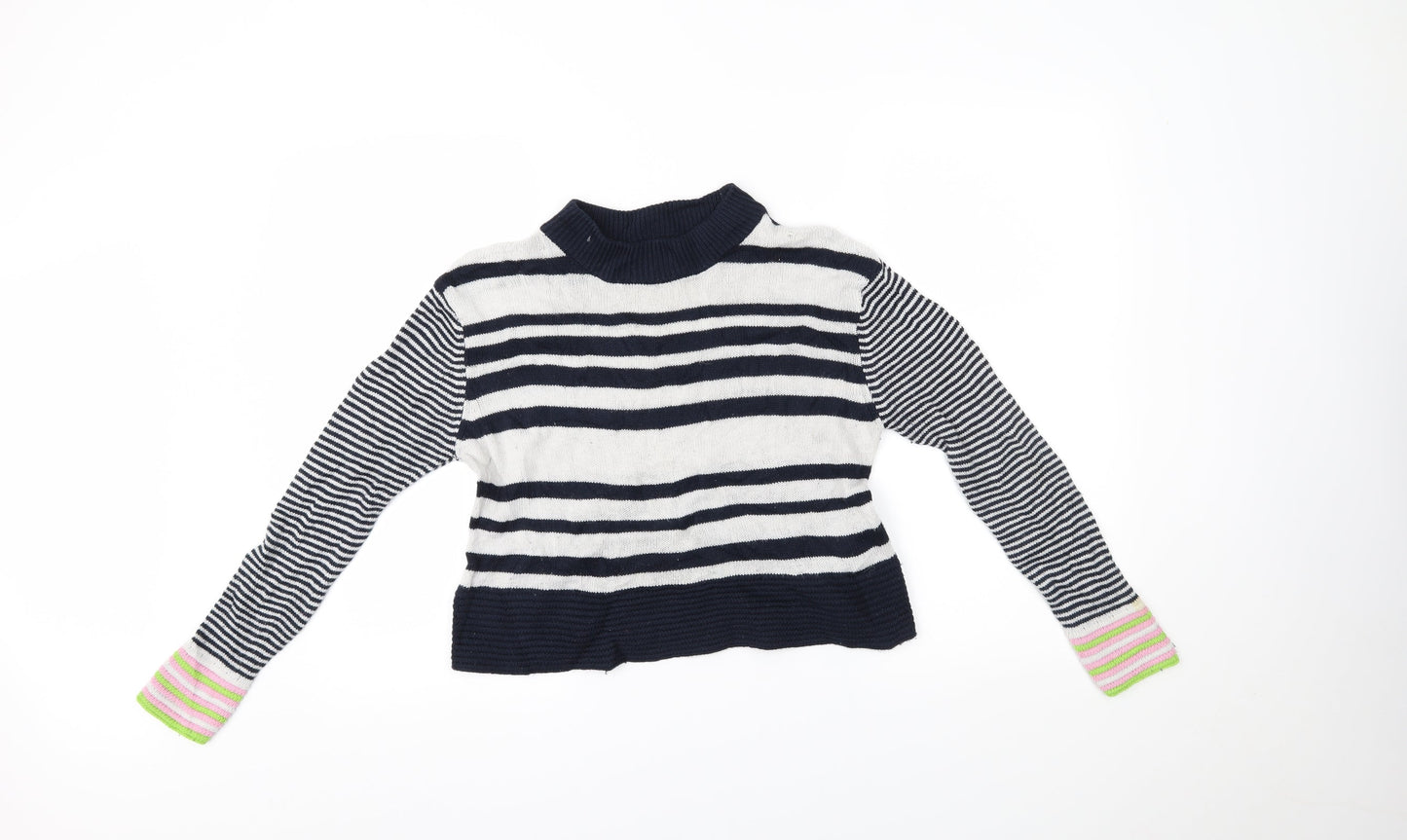 Topshop Womens Multicoloured Striped  Pullover Jumper Size 8