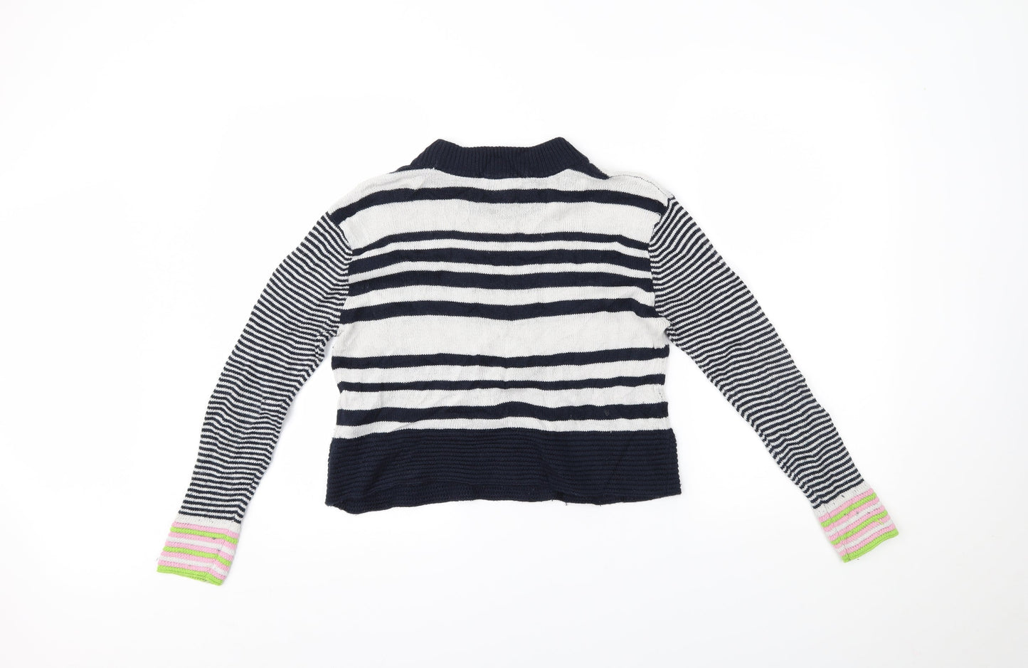 Topshop Womens Multicoloured Striped  Pullover Jumper Size 8