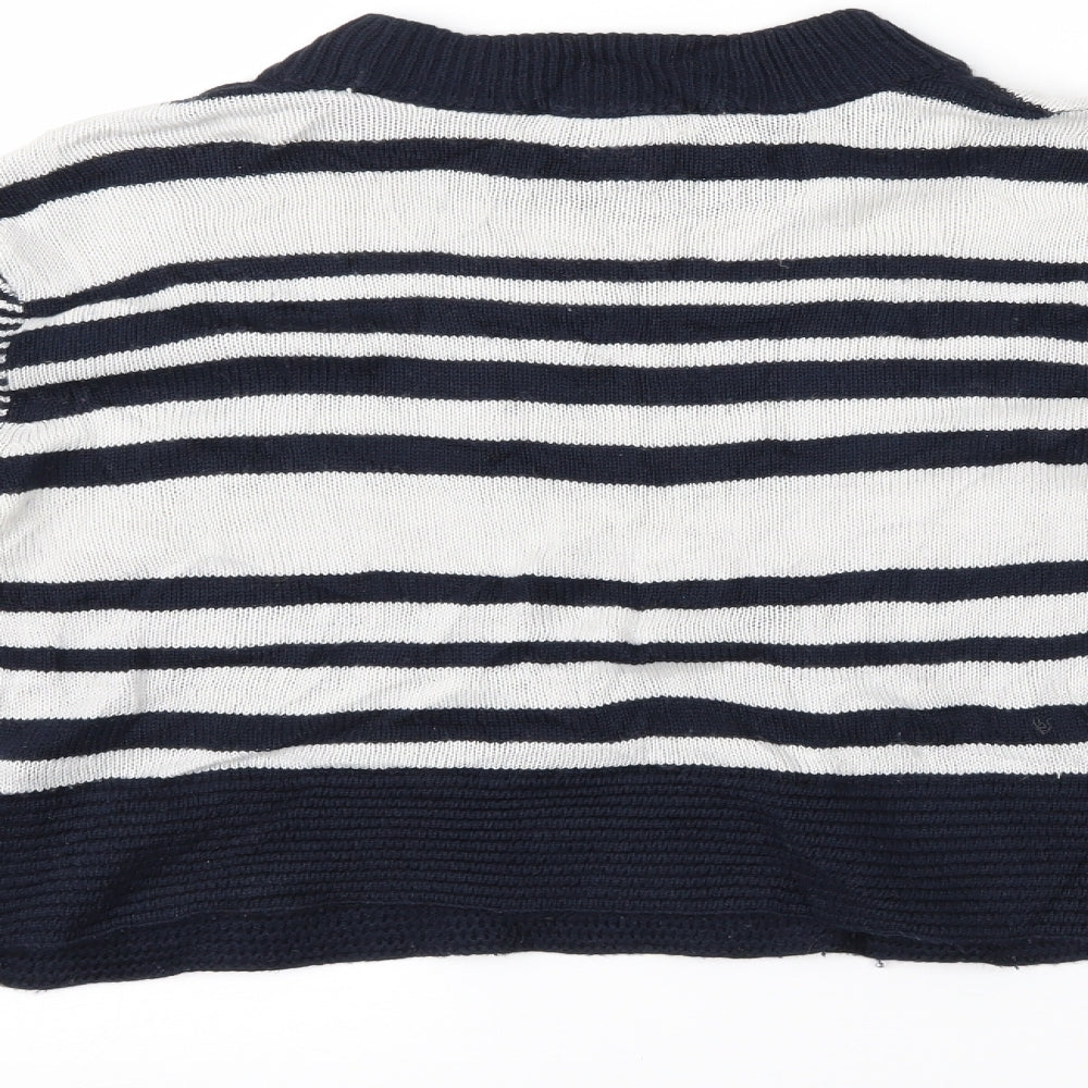 Topshop Womens Multicoloured Striped  Pullover Jumper Size 8