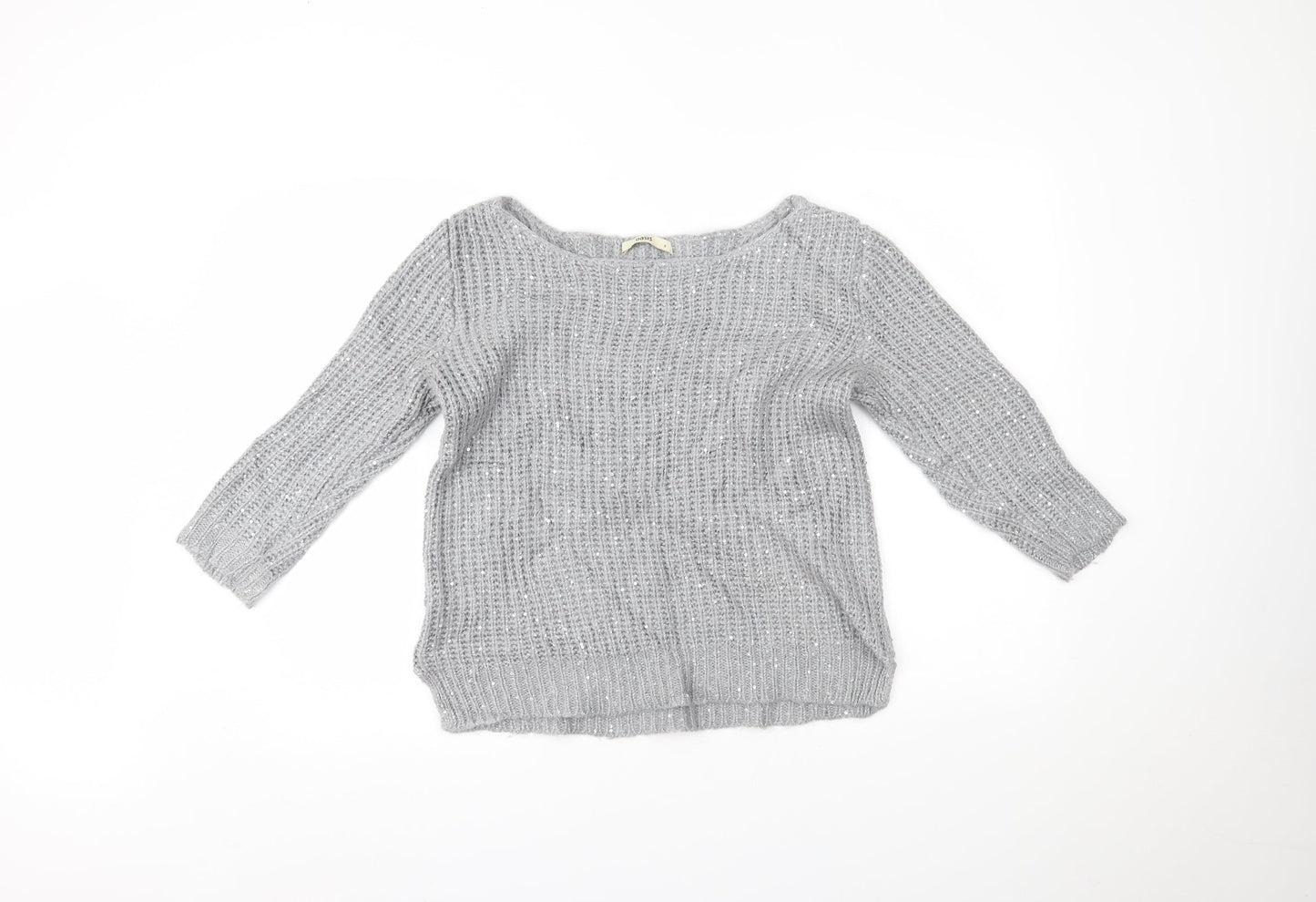 Oasis Womens Grey   Pullover Jumper Size S