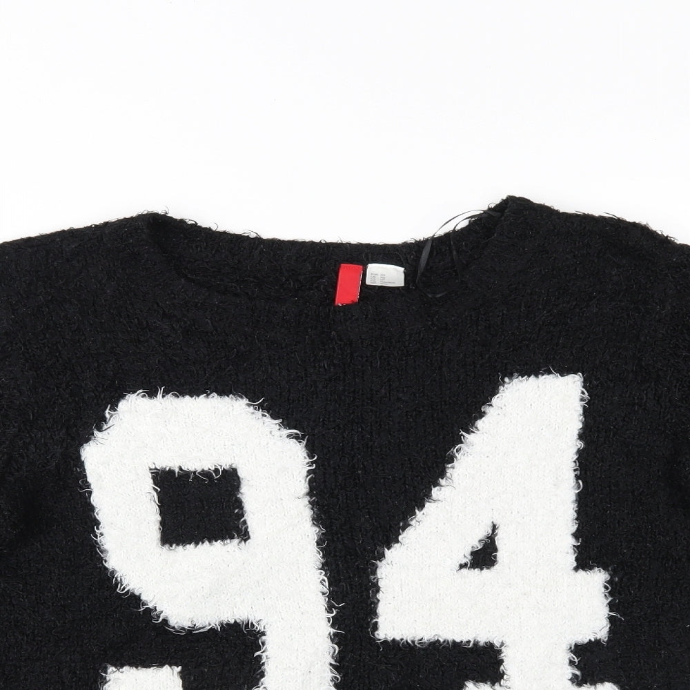 H&M Womens Black   Pullover Jumper Size XS