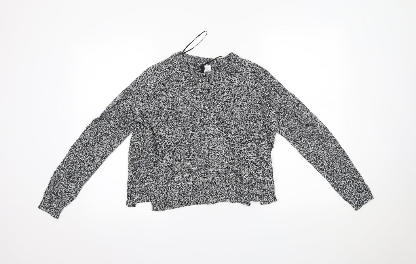 H&M Womens Grey   Cropped Blouse Size S