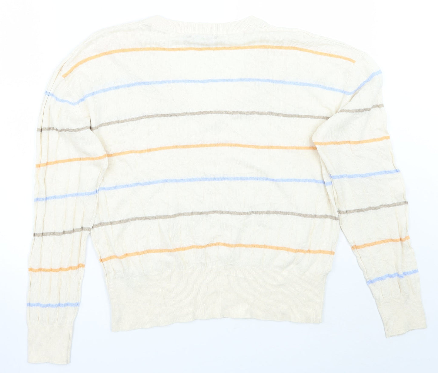 Marks and Spencer Womens Beige Striped  Pullover Jumper Size L