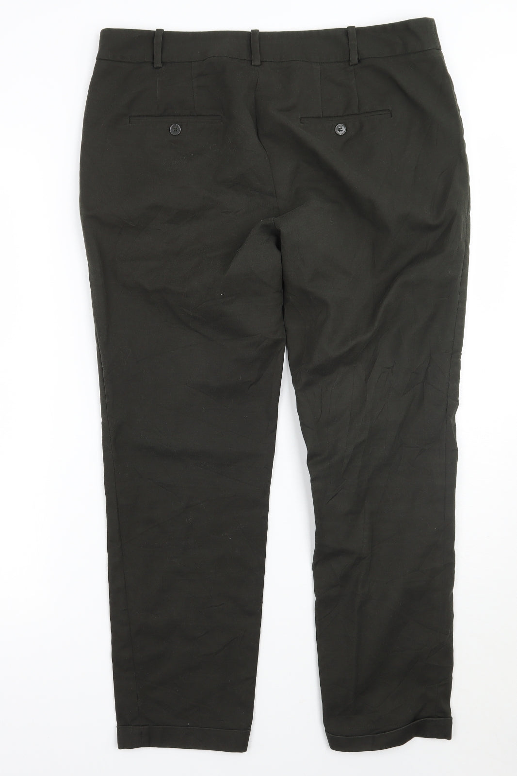 Zara Womens Green   Cropped Trousers  L25 in