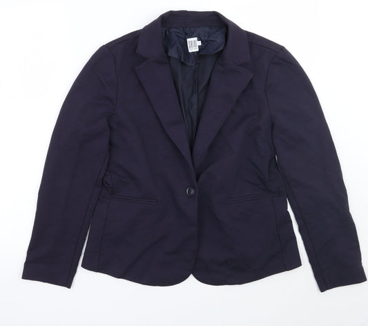 Saint Tropez Clothing Womens Blue  Rayon Jacket Coat Size L