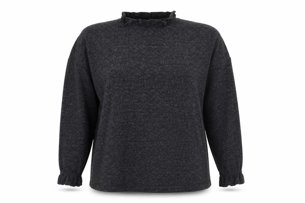Front view of Papaya women’s grey jumper, size UK 20
