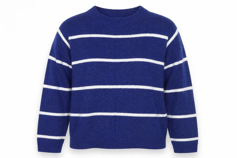 H&M Womens Blue Striped  Pullover Jumper Size S
