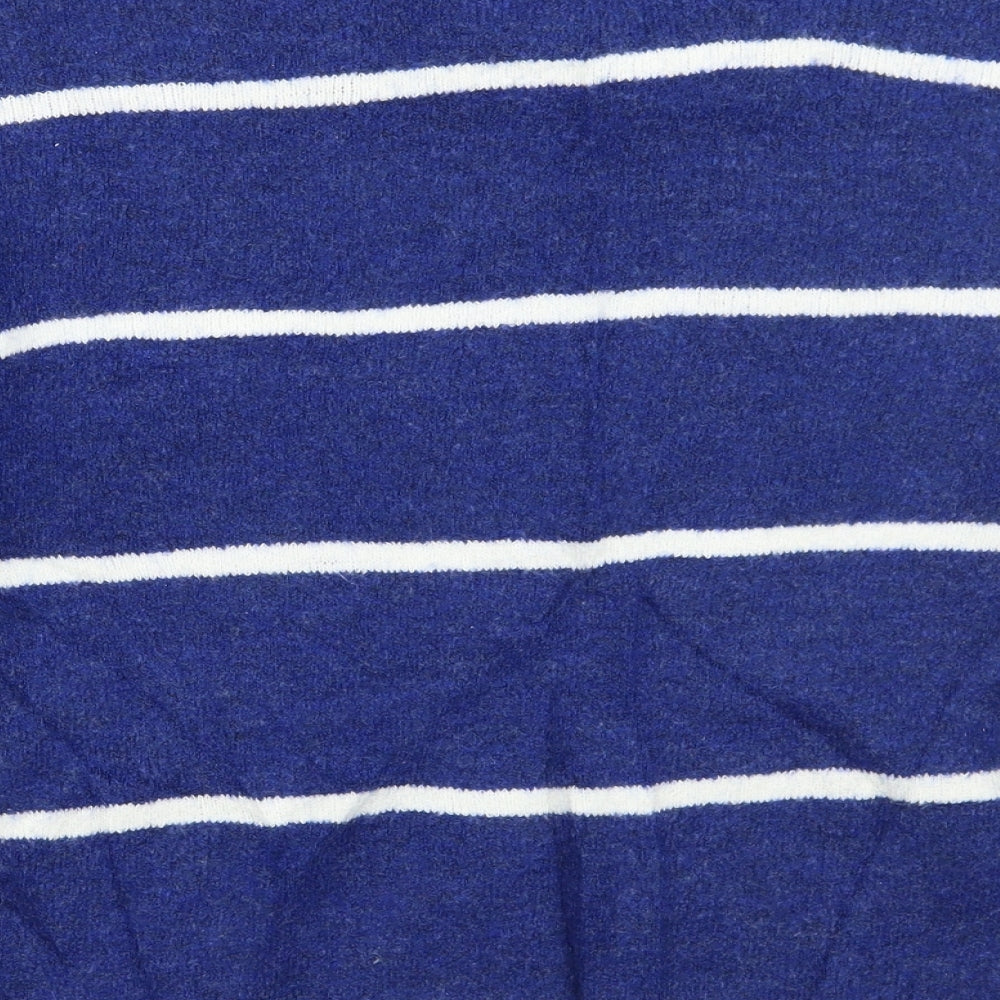 H&M Womens Blue Striped  Pullover Jumper Size S