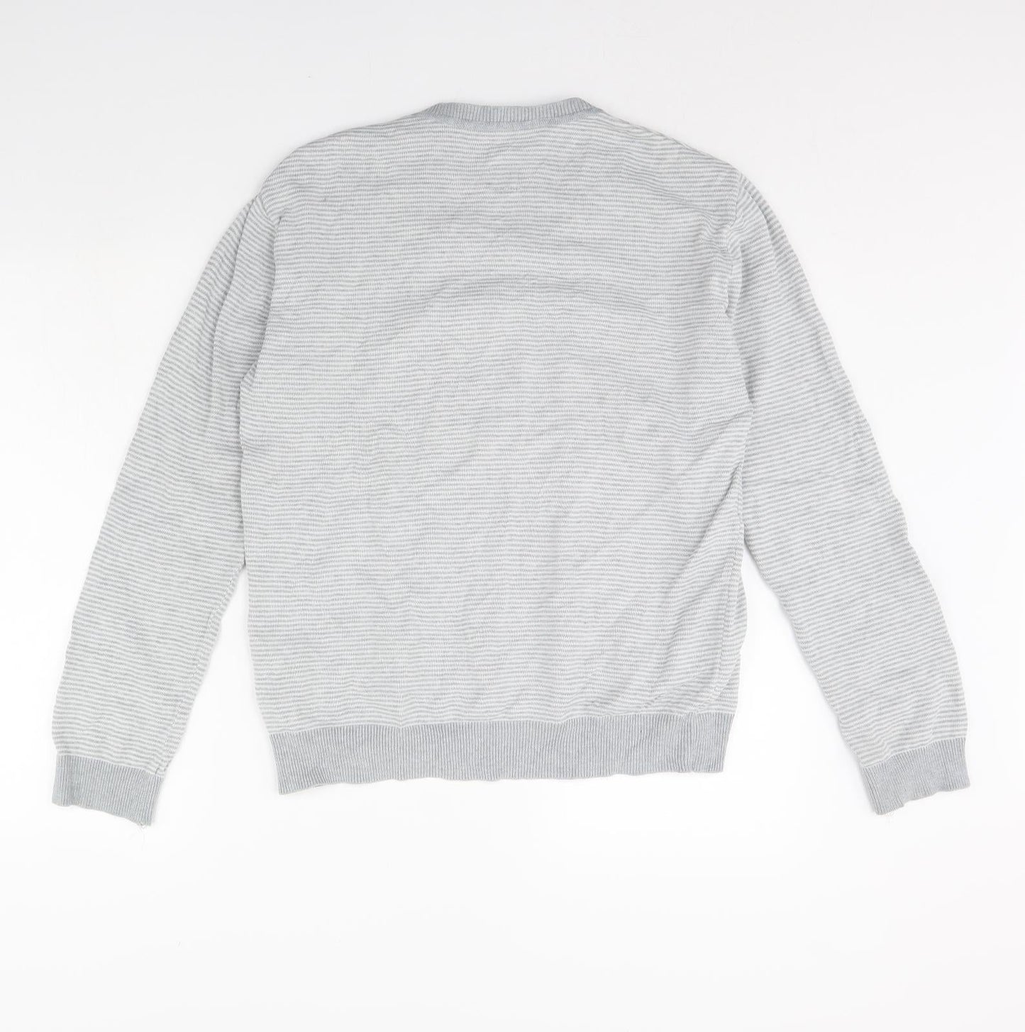 River Island Womens Grey Striped  Pullover Jumper Size M
