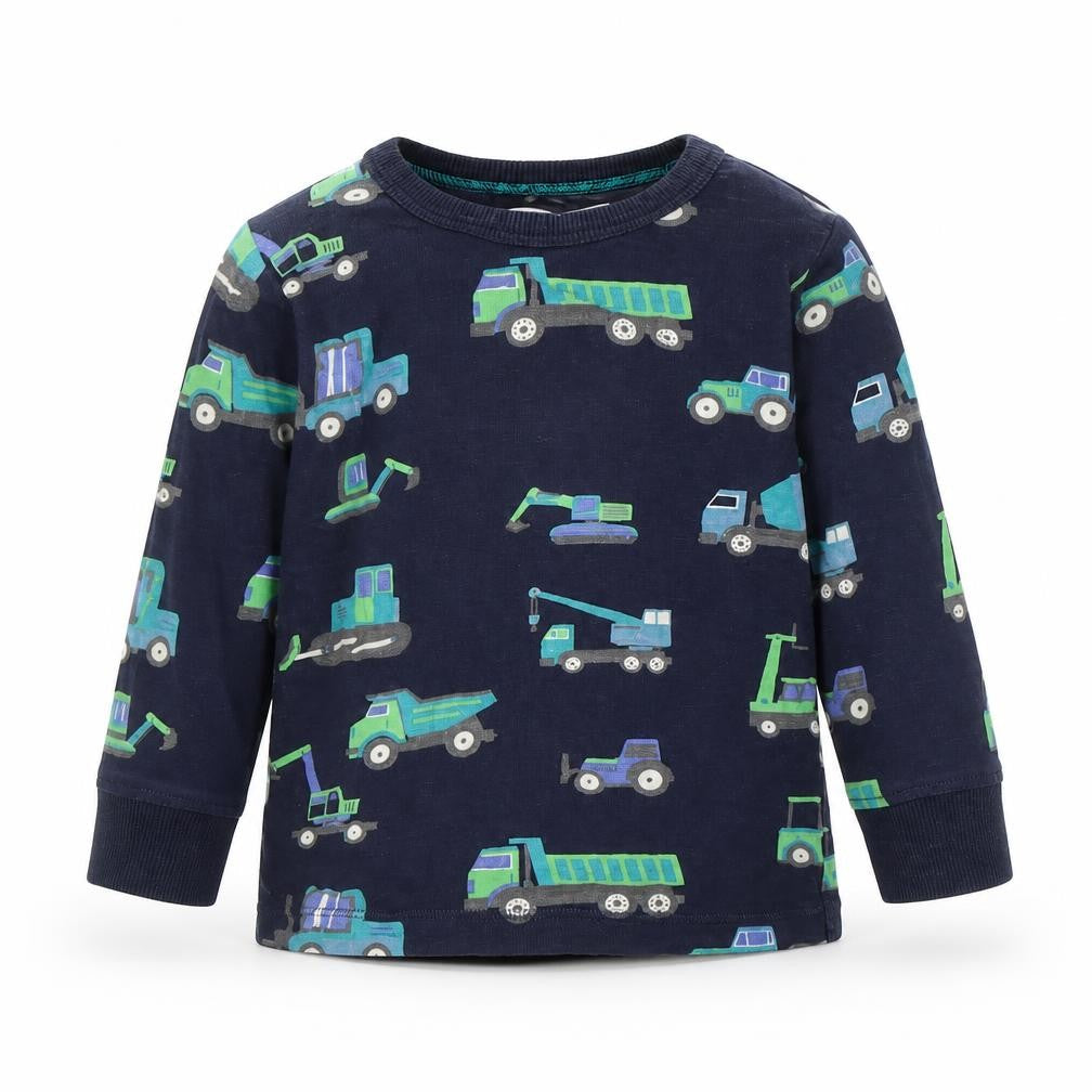 Front view of Next Baby Blue Spotted Basic Blouse, size 12, Months - Tractor