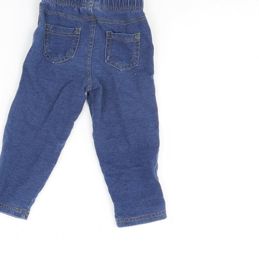 Mini Club Girls Blue  Denim Capri Jeans Size 9 Months