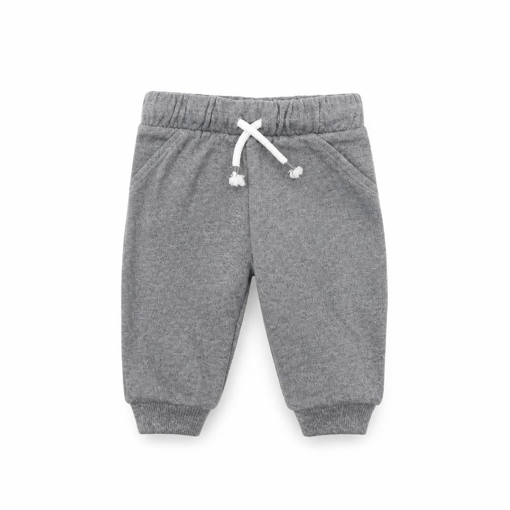 Front view of F&F Baby Grey Jogger Trousers, size 3-6, Months