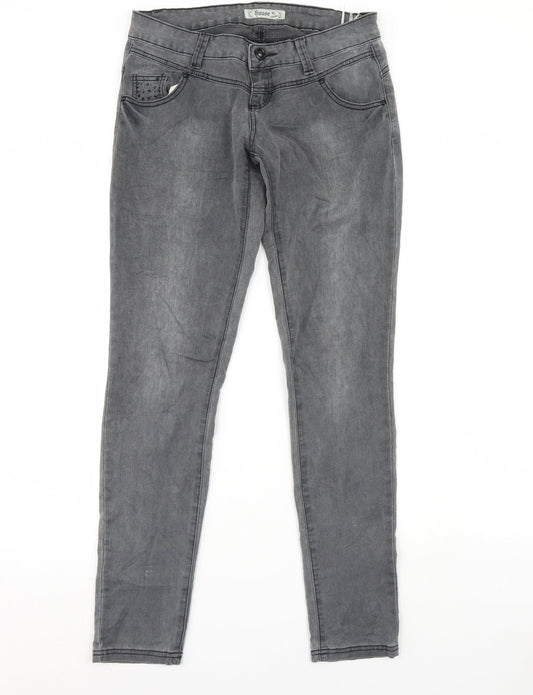 House Womens Grey  Denim Skinny Jeans Size M L30 in