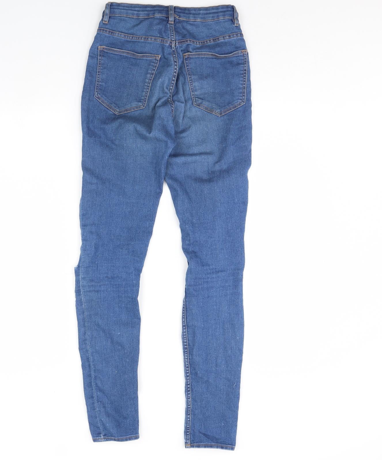 H&M Womens Blue  Denim Skinny Jeans Size 8 L28 in
