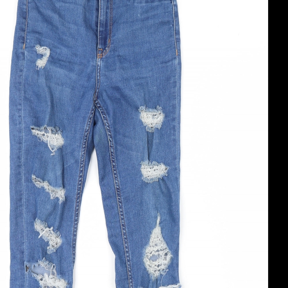 H&M Womens Blue  Denim Skinny Jeans Size 8 L28 in