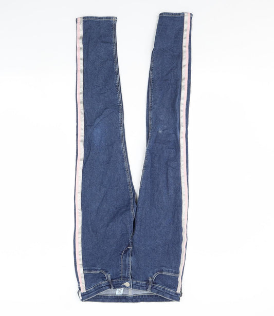 Preworn Girls Blue  Denim Skinny Jeans Size 14 Years