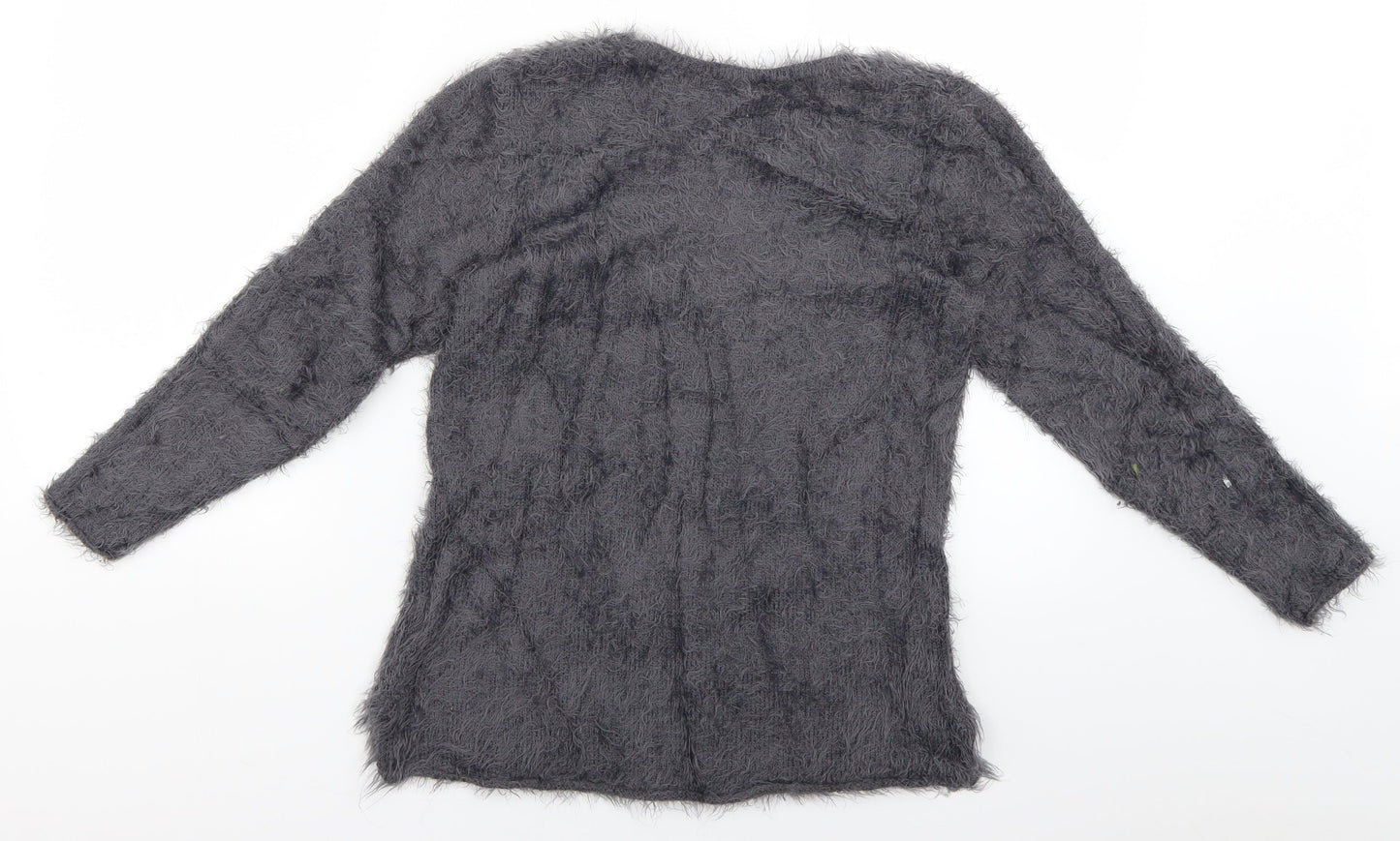 H&M Womens Grey Geometric  Pullover Jumper Size 12