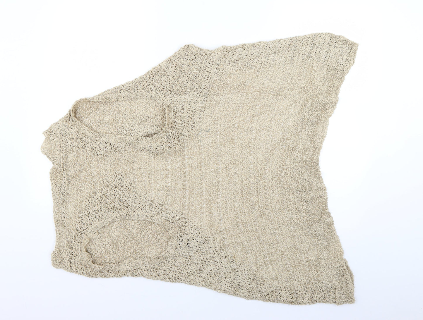 Miss Selfridge Womens Beige  Knit Wrap Jumper Size 8