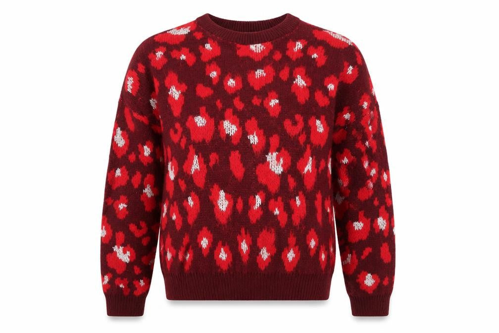 Primark Womens Red   Pullover Jumper Size 6  - flowers