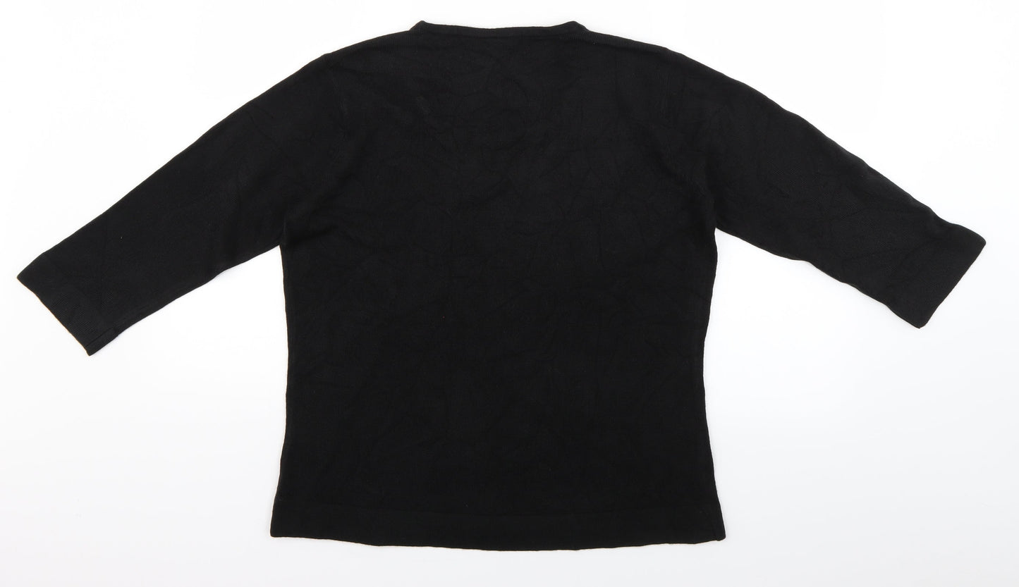 BM Womens Black   Pullover Jumper Size M  - sequins