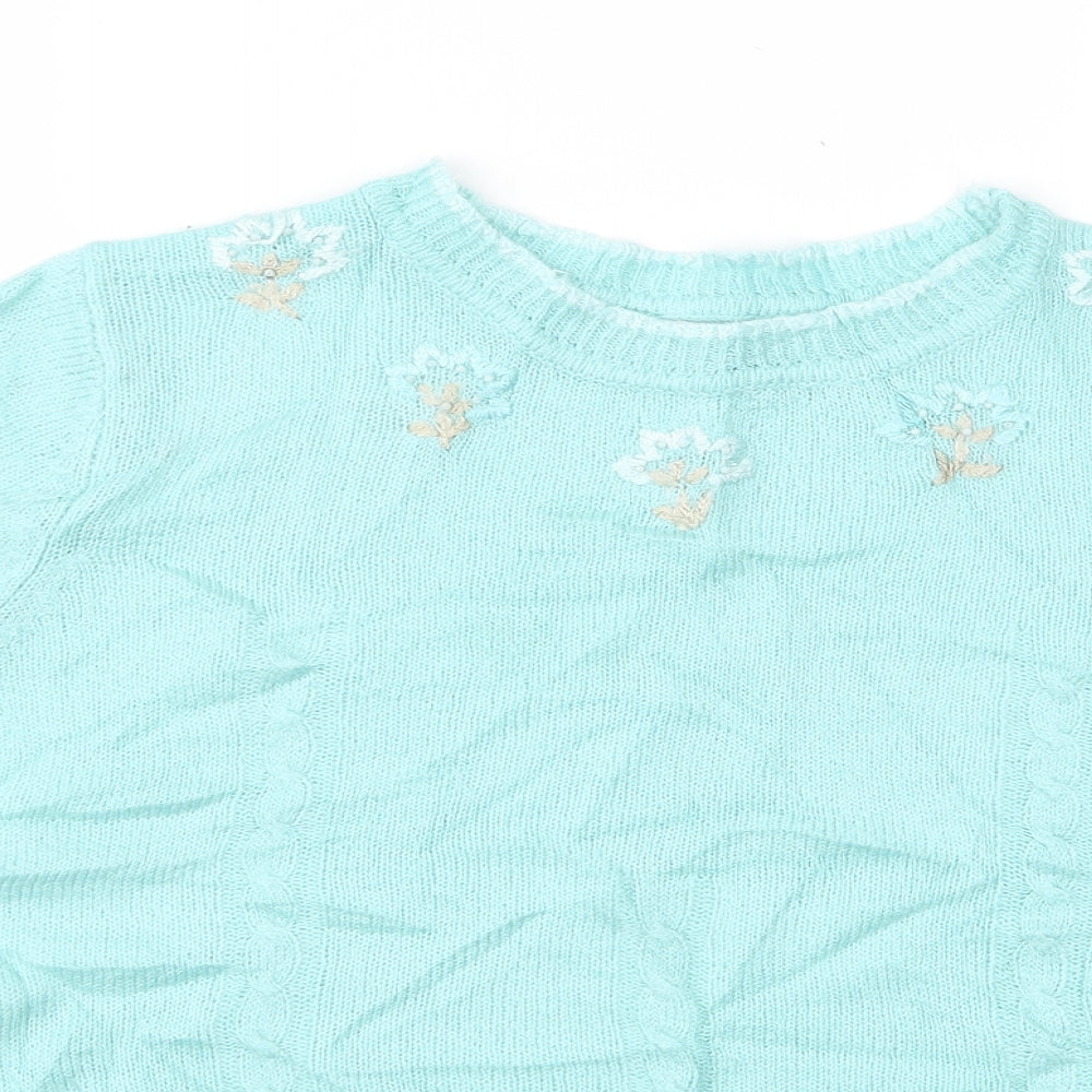 Reflect Womens Green Floral  Pullover Jumper Size S  - Reflect Jumper Floral