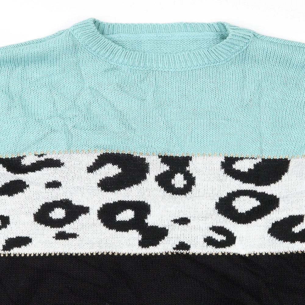 Preworn Womens Multicoloured Animal Print  Pullover Jumper   - Sweater glitter