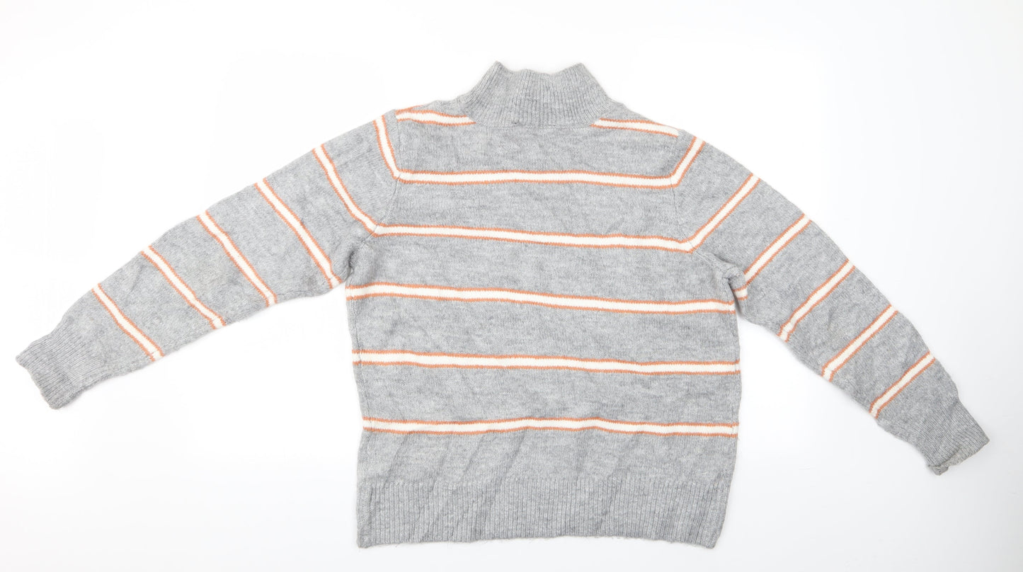 Dorothy Perkins Womens Grey Striped  Pullover Jumper Size 10  - Dorothy Perkins glittery