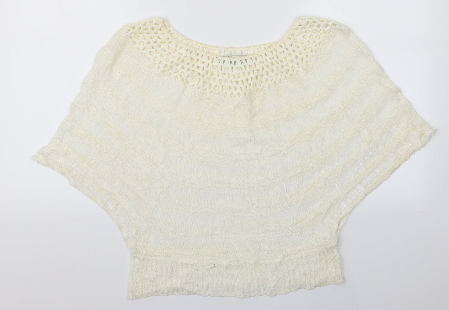 Cameo Rose Womens Ivory   Pullover Jumper Size S  - Batwing lacy jumper