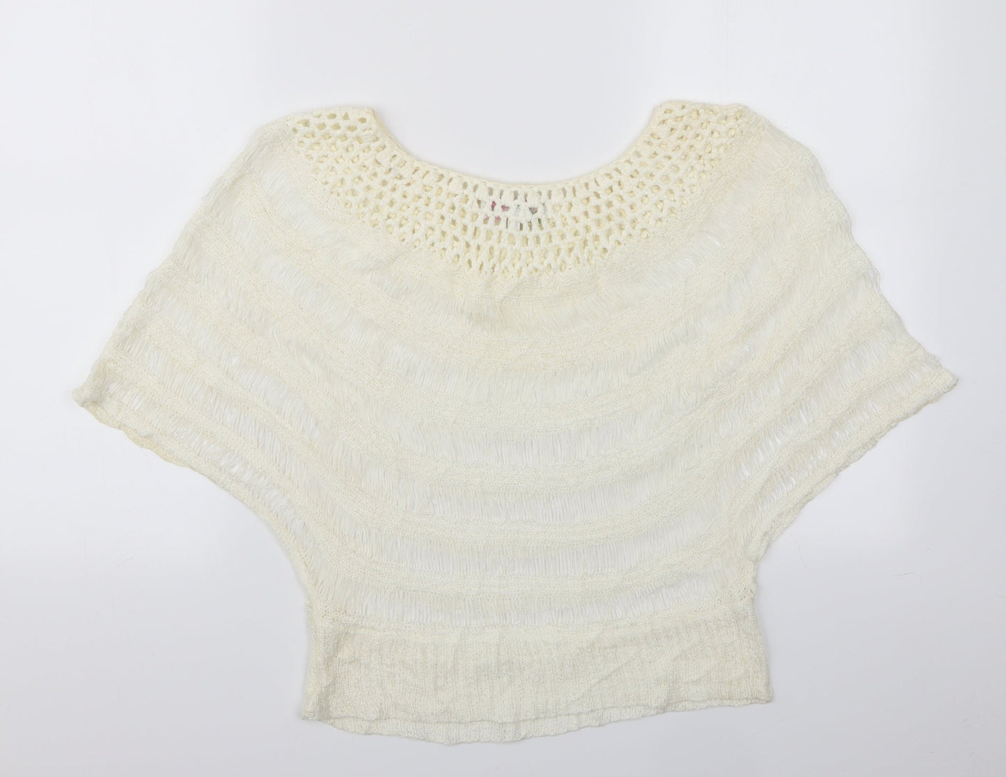 Cameo Rose Womens Ivory   Pullover Jumper Size S  - Batwing lacy jumper