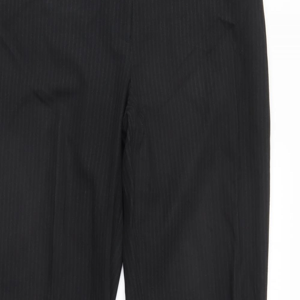 F&F Womens Black Striped  Trousers  Size 12 L30 in