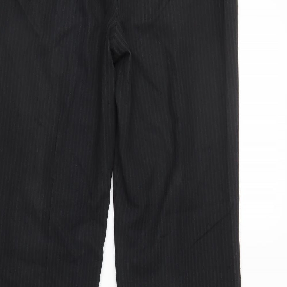F&F Womens Black Striped  Trousers  Size 12 L30 in