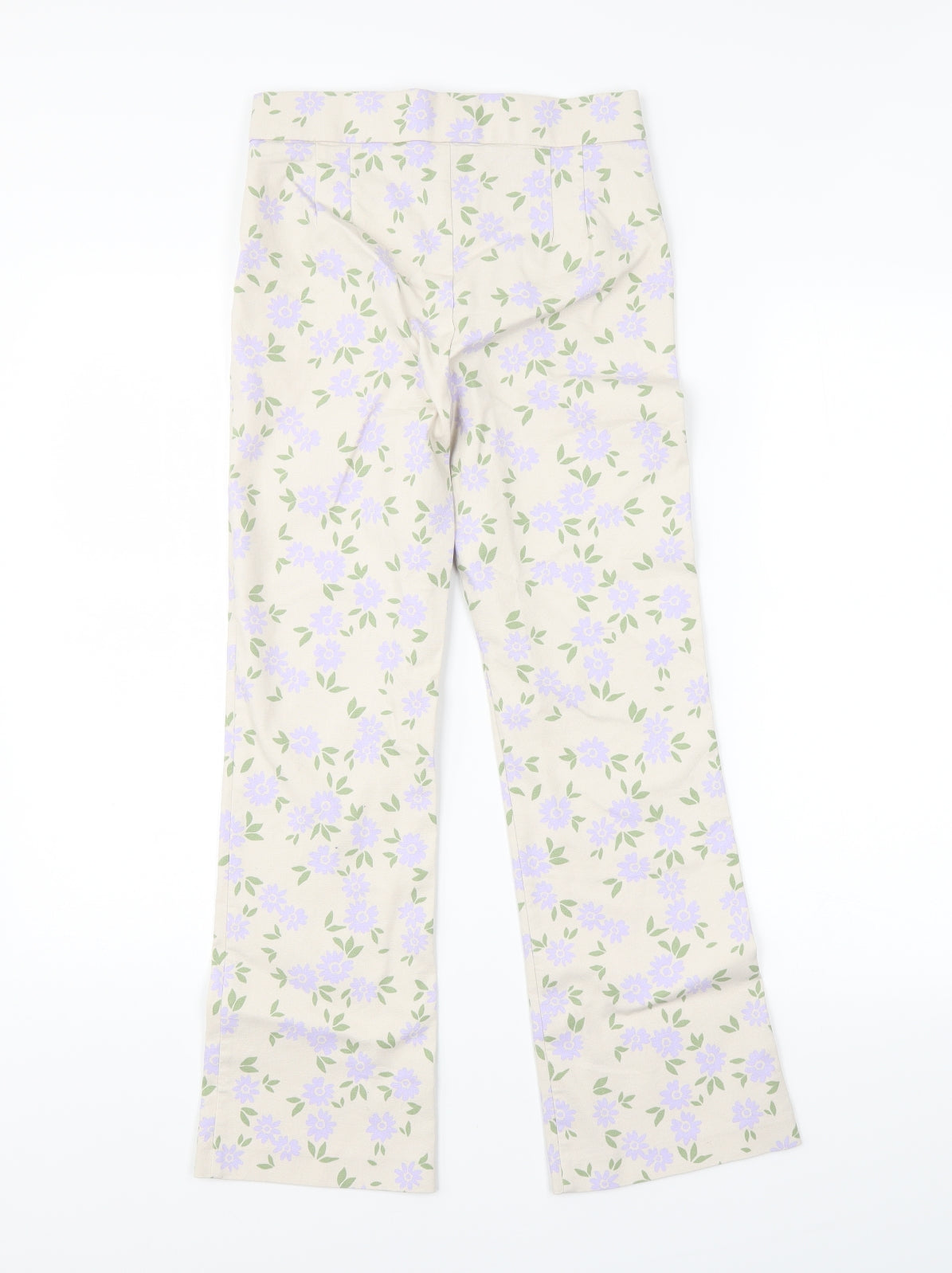 Zara Womens Beige Floral  Trousers  Size XS L28 in