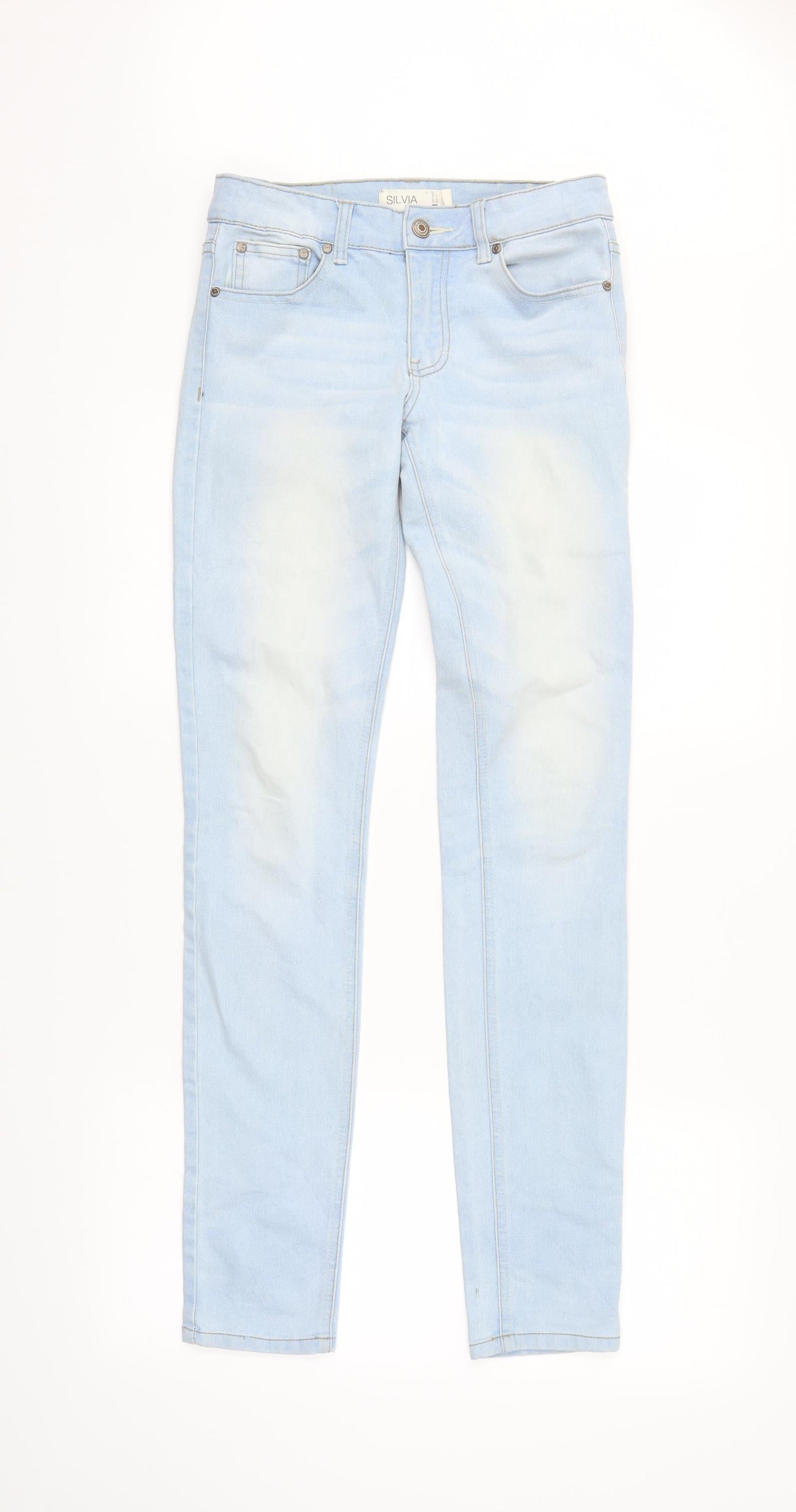 Silvia Womens Blue   Straight Jeans  L32 in