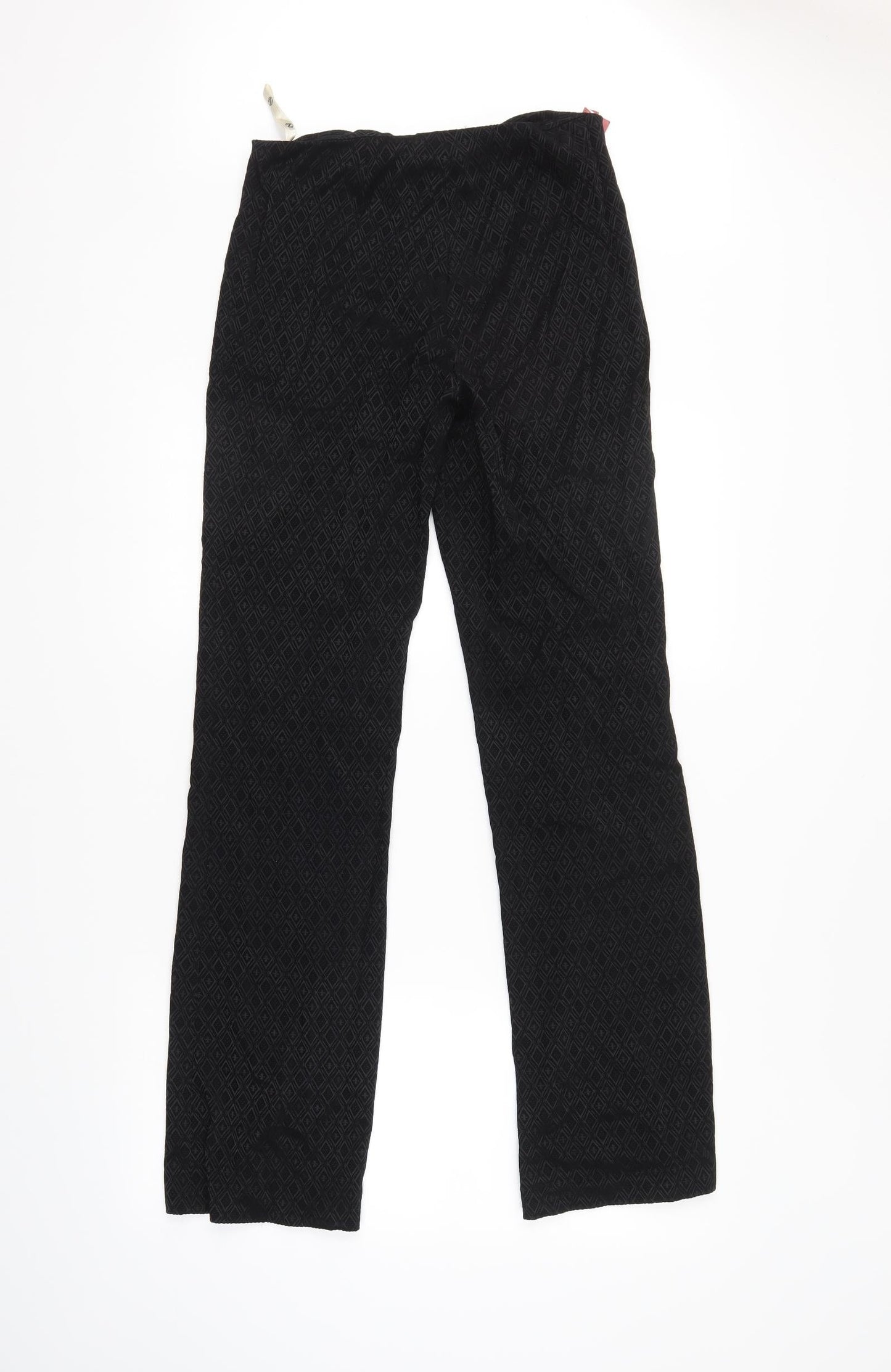 NEXT Womens Black Argyle/Diamond  Trousers  Size 10 L30 in