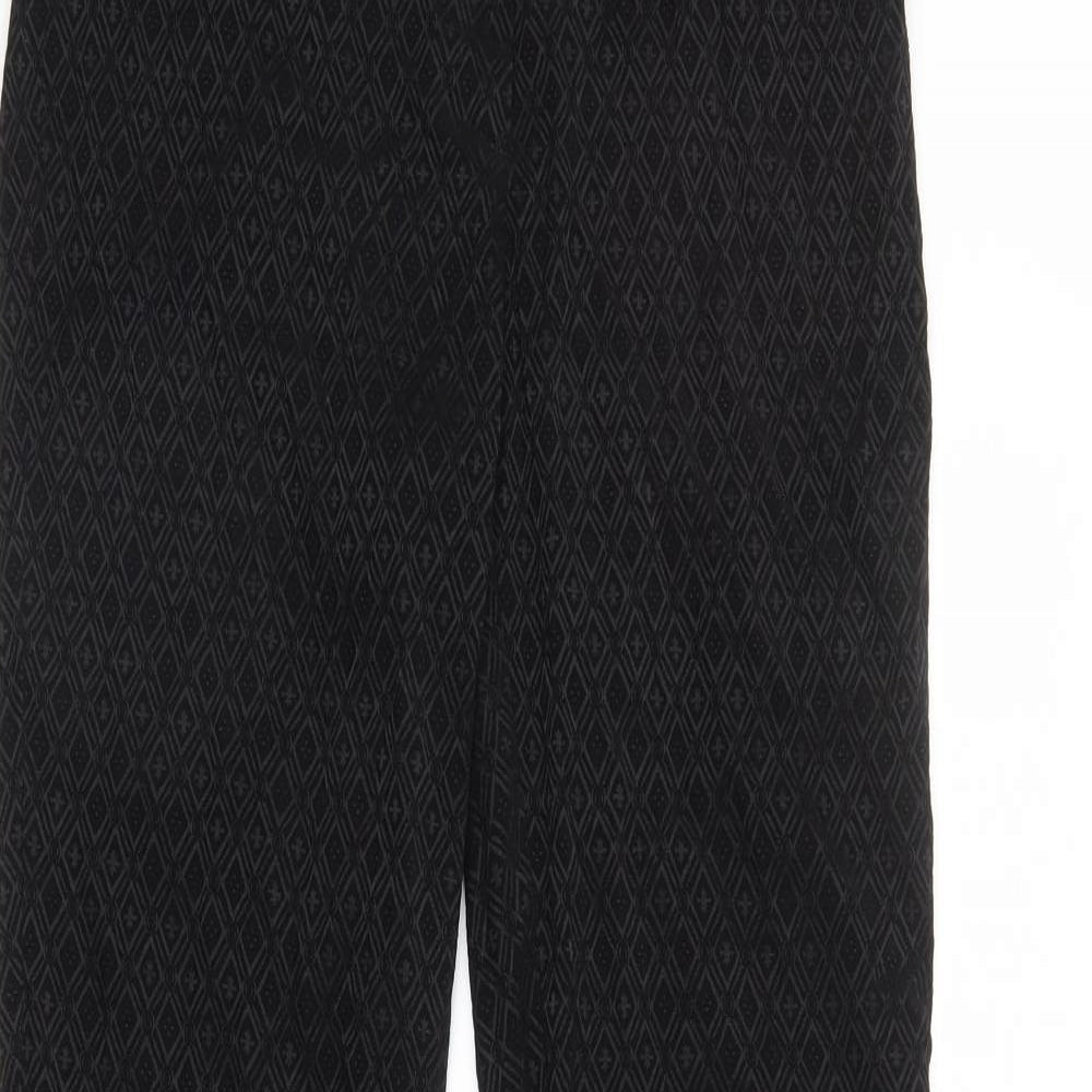 NEXT Womens Black Argyle/Diamond  Trousers  Size 10 L30 in