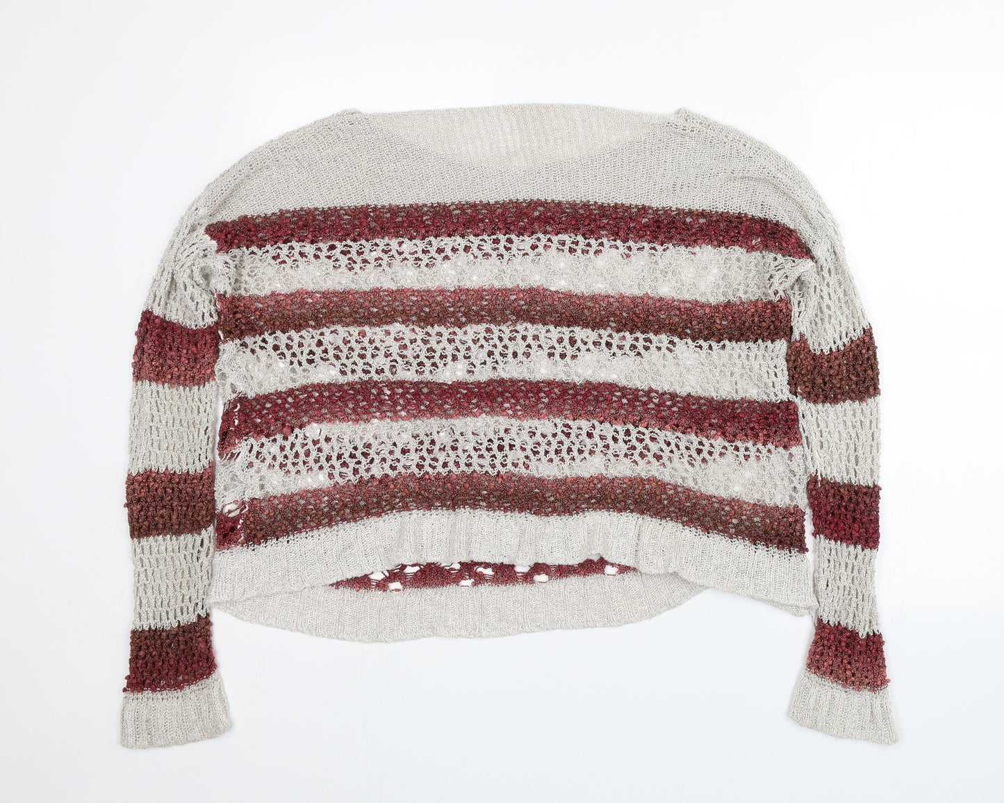 Matalan Womens Red Striped  Pullover Jumper Size L