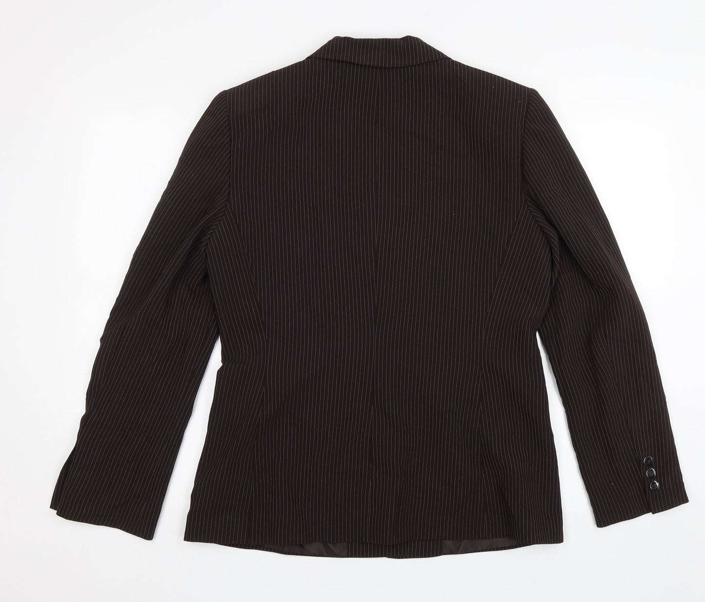 Tahari Womens Brown Striped  Jacket Blazer Size 10