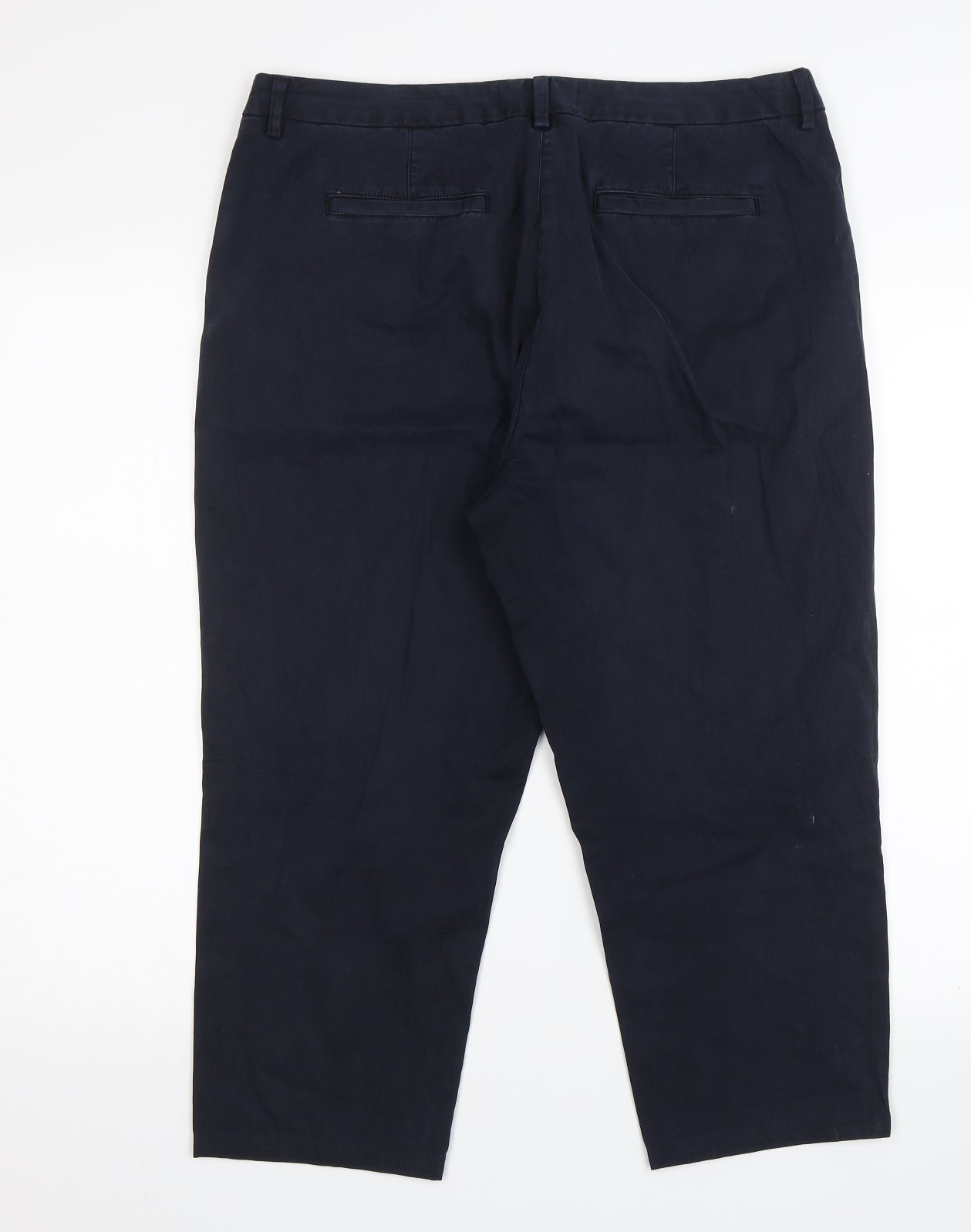 M&S Womens Blue   Chino Trousers Size 34 in L21 in