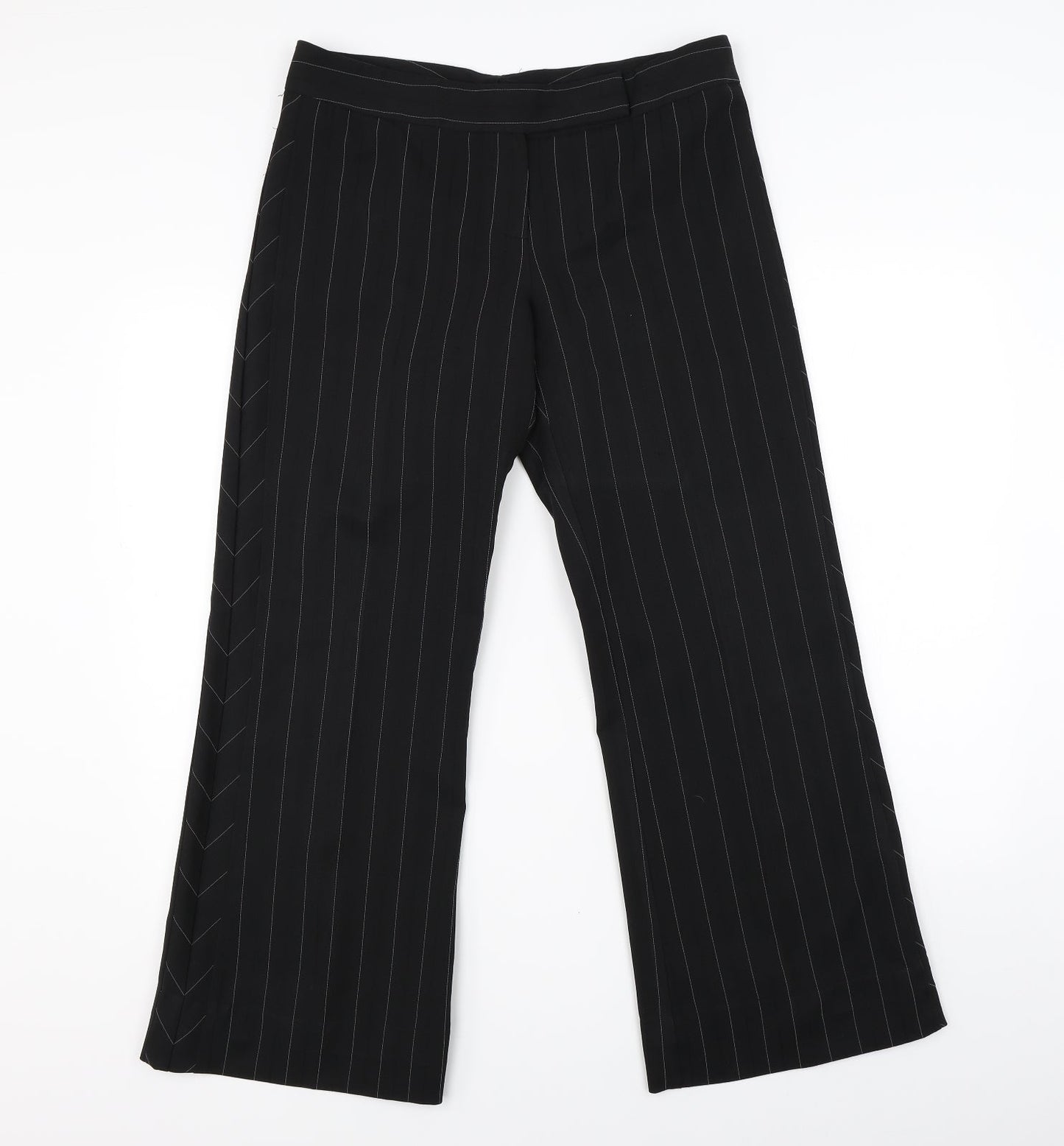 Atmosphere Womens Black Striped  Dress Pants Trousers Size 12 L28 in