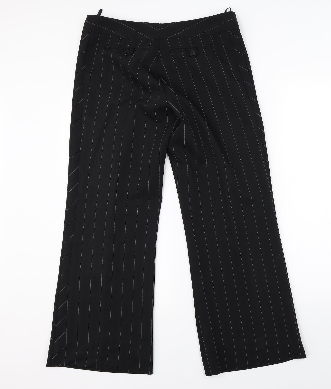 Atmosphere Womens Black Striped  Dress Pants Trousers Size 12 L28 in